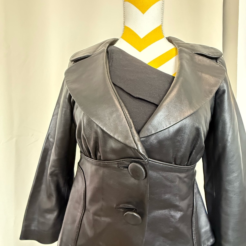 Cynthia Steffe Women's Black Leather Jacket